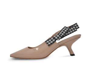 Helena Kitten Heel Slingbacks - Kaitlyn Pan Shoes