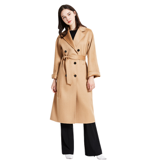 Mary Double Breasted Cashmere Coat - Kaitlyn Pan Shoes
